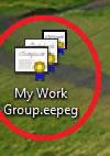 Note the icon on your Desktop of the exported encryption group file